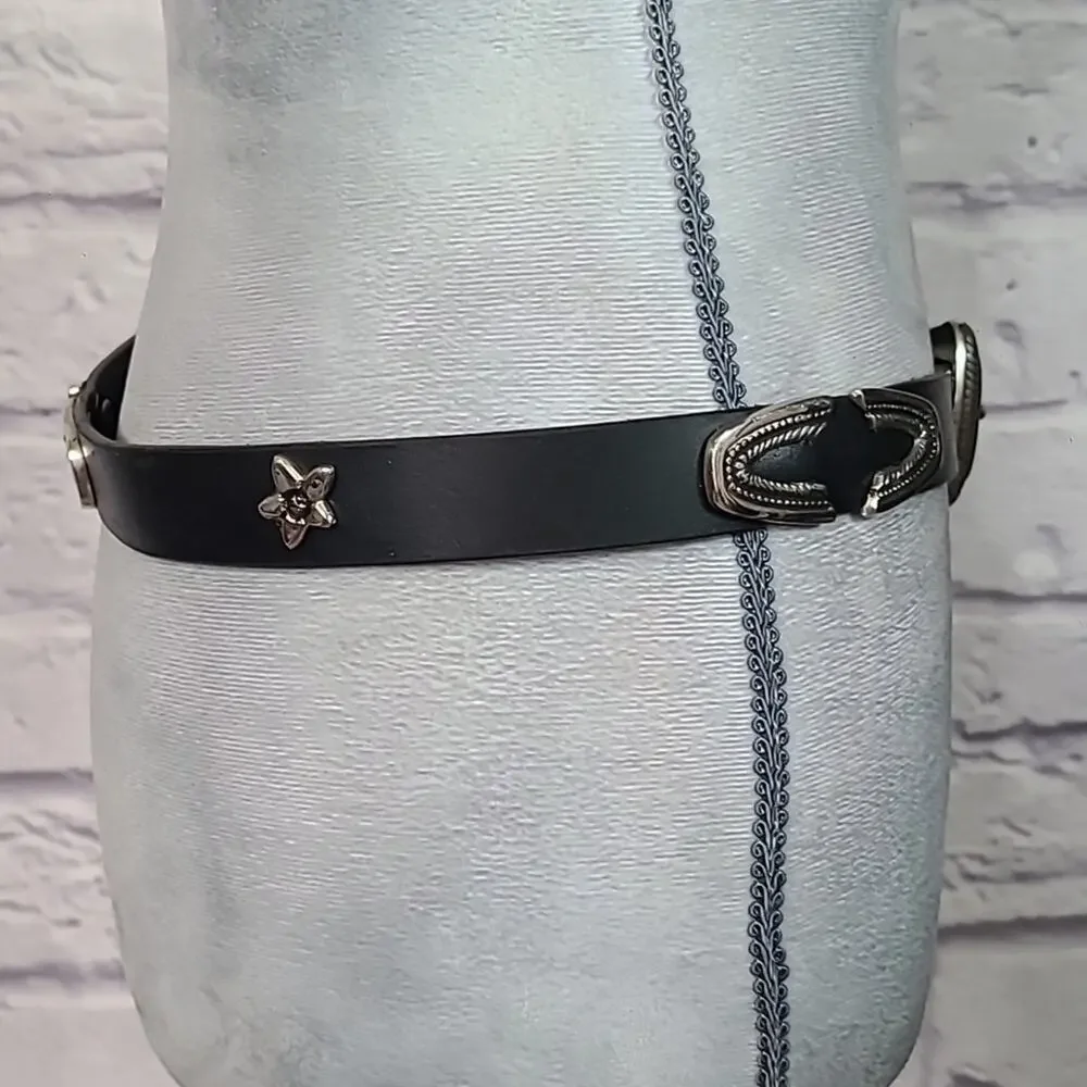 Vintage 80's Capezio western leather concho belt